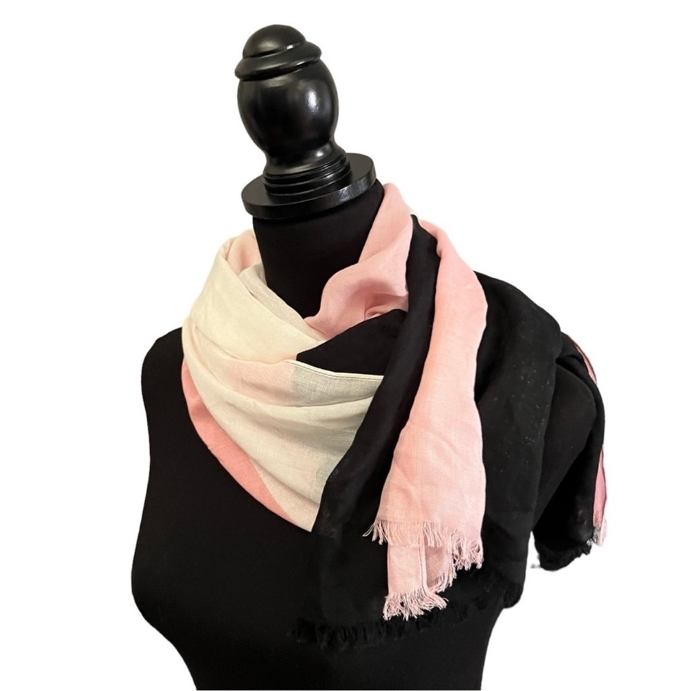 NWT Kate Spade New York Oblong Pink Multi Colorblock Shawl / Scarf